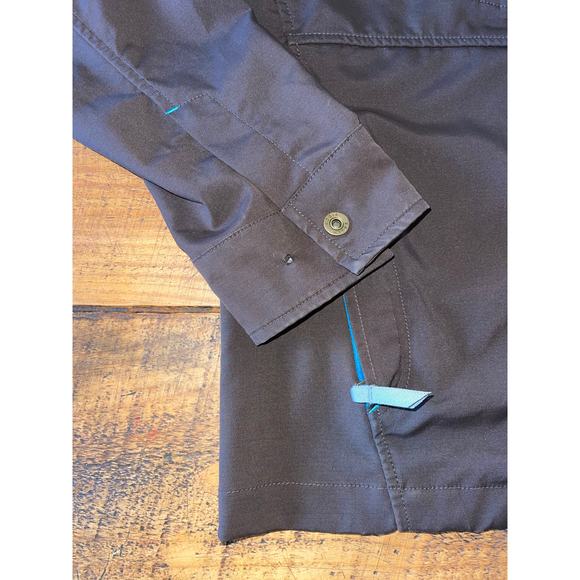 Mens‎ Eddie Bauer Brown Full Zip Hooded UPF 30 Water Repellant Jacket Pockets S - Picture 6 of 10